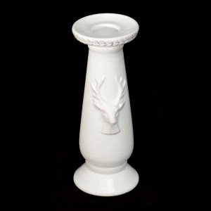 Loon Peak Deer Taper/Pillar Ceramic Candlestick LOPK7918